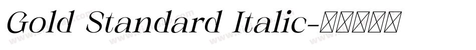 Gold Standard Italic字体转换